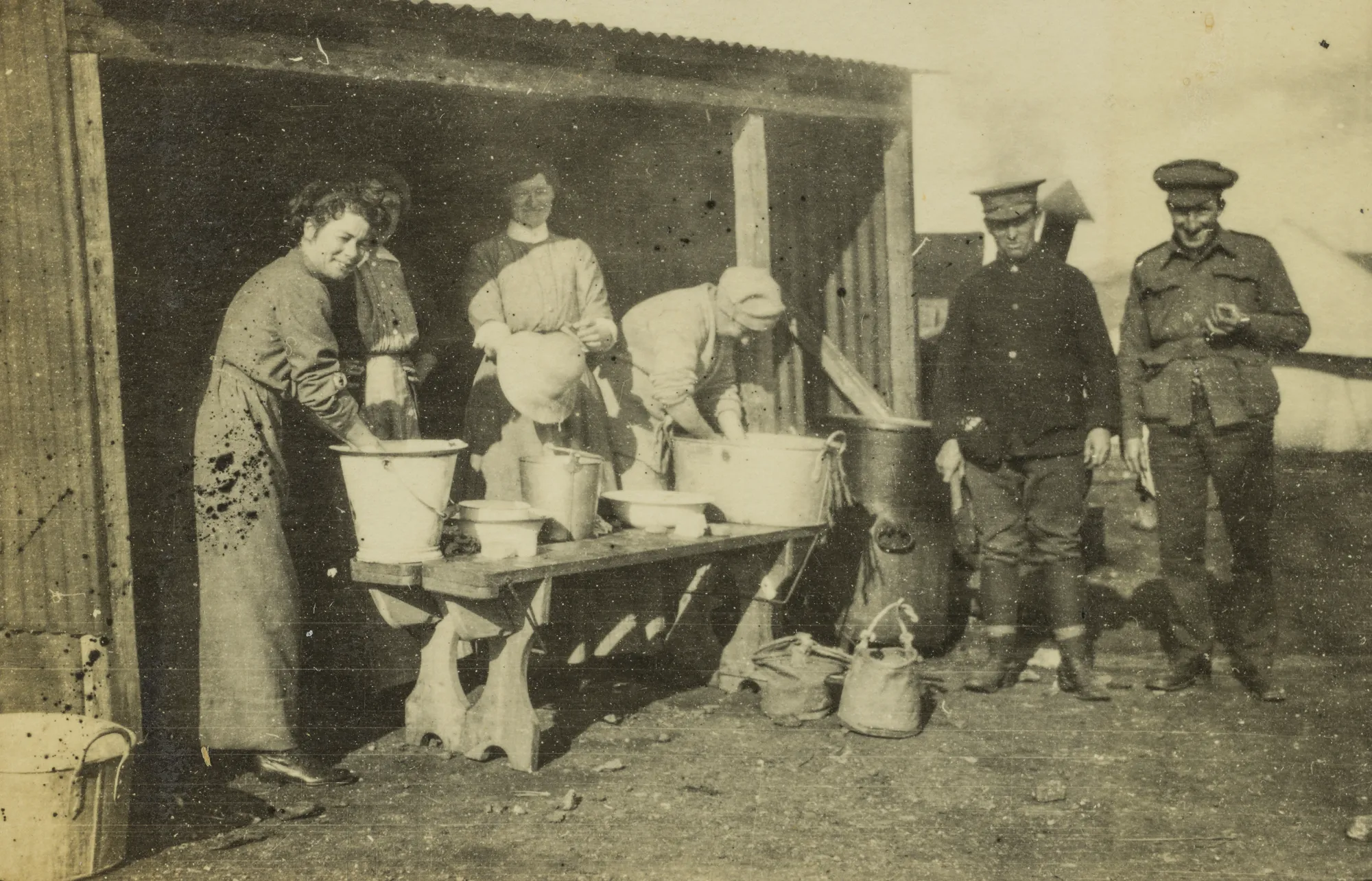  Nurses launder their clothes in West Mudros.